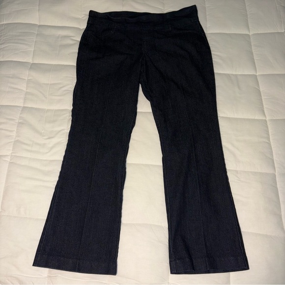 Denim&Co Dark Blue Flare Wide Leg Trouser Jeans - Picture 1 of 5